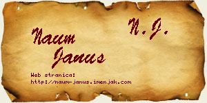 Naum Janus vizit kartica